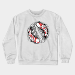 Koi Yin Yang | balance and harmony | ink illustration Crewneck Sweatshirt